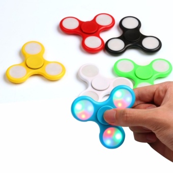 Gambar Fidget Spinner LED Hand Toys Mainan penghilang stress   lampu LED