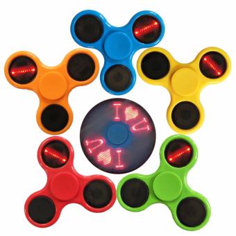 Gambar Fidget Spinner LED I Love You Motif Karaktrer Led Hand Toys Tri Spinner Led Focus Games   Kuning