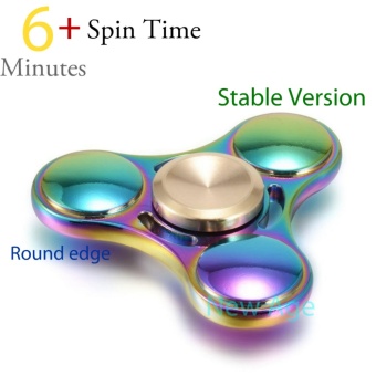 Gambar Fidget Spinner Rainbow Titanium Reflect Finishing   High Speed