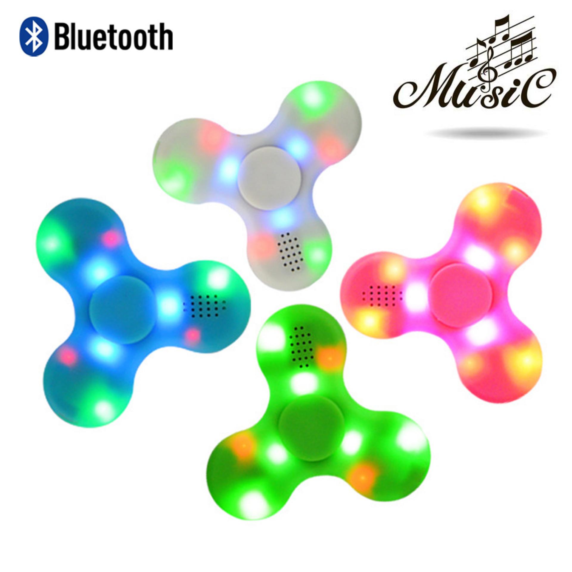 ... Fidget Spinner With Bulit in LED Bluetooth Hand Toys Mainan Jari Tri- Spinner EDC Mainan ...