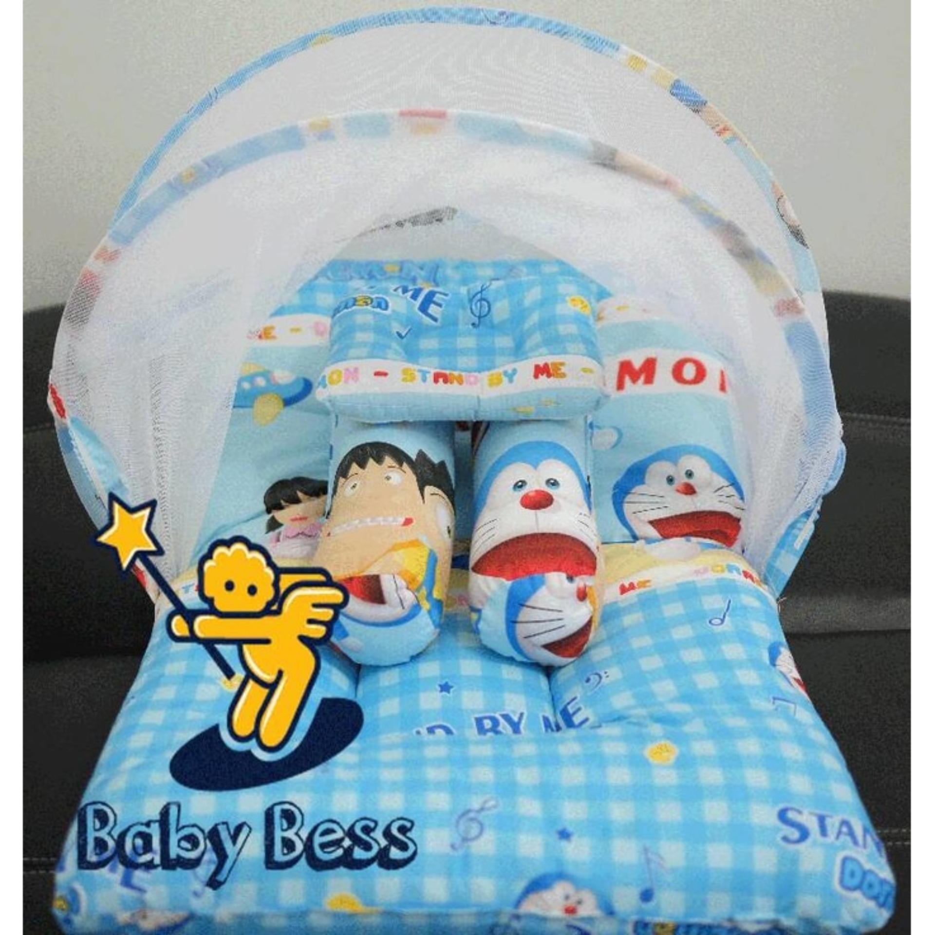 kasur bayi lipat kelambu bess doraemon/ matras bayi /playmate