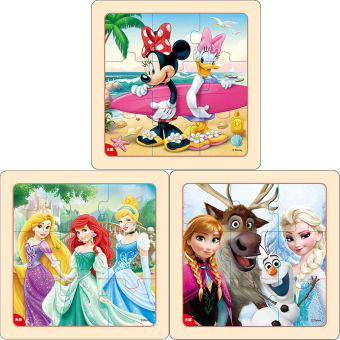 Gambar Kayu Disney Blade Tiga Mickey Jigsaw Puzzle Mainan