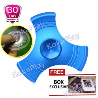 Gambar KokaPlay Fidget Spinner Hand Spinner UFO Tri Metal Aluminium Premium Stress Toy Mainan Fidget Anak Autism ADHD