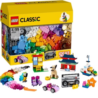 Gambar Lego pertarungan dimasukkan blok bangunan plastik blok bangunan