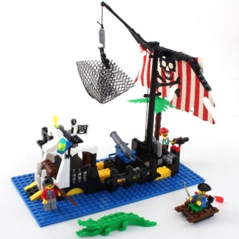 Gambar Pencerahan bajak laut plastik seri blok bangunan model