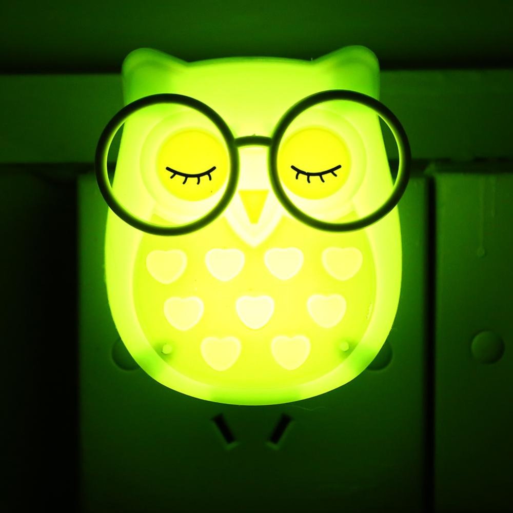 Portable LED NightLight Kontrol Otomatis Sensor Lamp Kids Bedroom Wall Light Biru-Intl