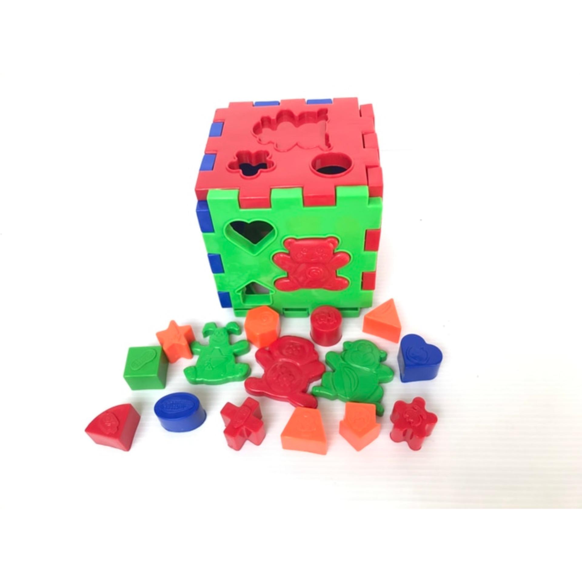 Balok Robot Mainan Edukatif Anak Belajar Warna Geometri