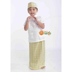 Sarung Instan + Baju Koko + Peci Anak Laki-laki Nea Orange
