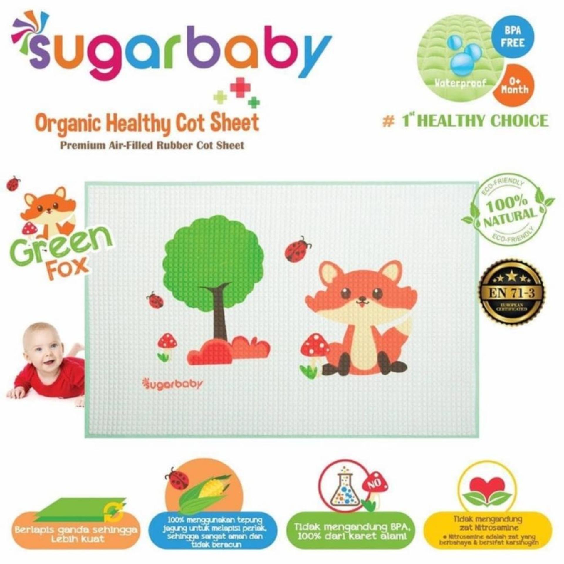 Sugar Baby Organic Healthy Cot Sheet (Perlak Ondo Karet Organik Rubber Mat / Alas Ompol Bayi)