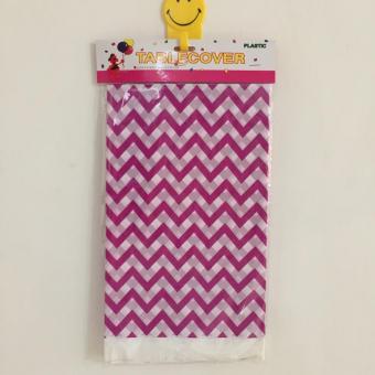 Gambar Table Cover   Taplak Meja Plastik Ungu Chevron