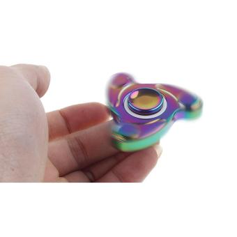 Triangle Fidget Spinner Aluminium Premium Focus Hand Toys Mainan Spinner EDC Aluminium Toqbar Brass - Rainbow Mei 2018 - 2 Triangle Fidget Spinner Aluminium Premium Focus Hand Toys Mainan Spinner EDC Aluminium toqbar Brass - Rainbow - 2