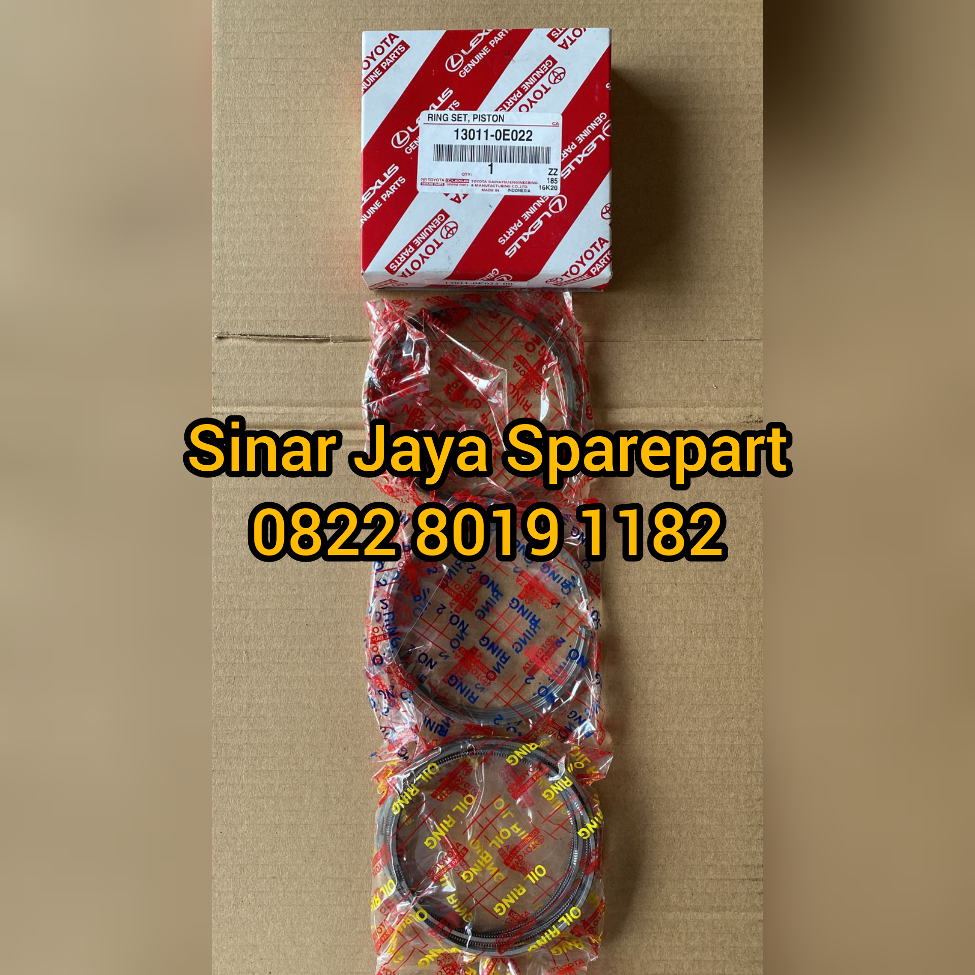 Ring Piston Ring Seher Toyota Hiace Premio Original 13011-0E022 Harga 1,850,000 rupiah*Gratis Ongkir