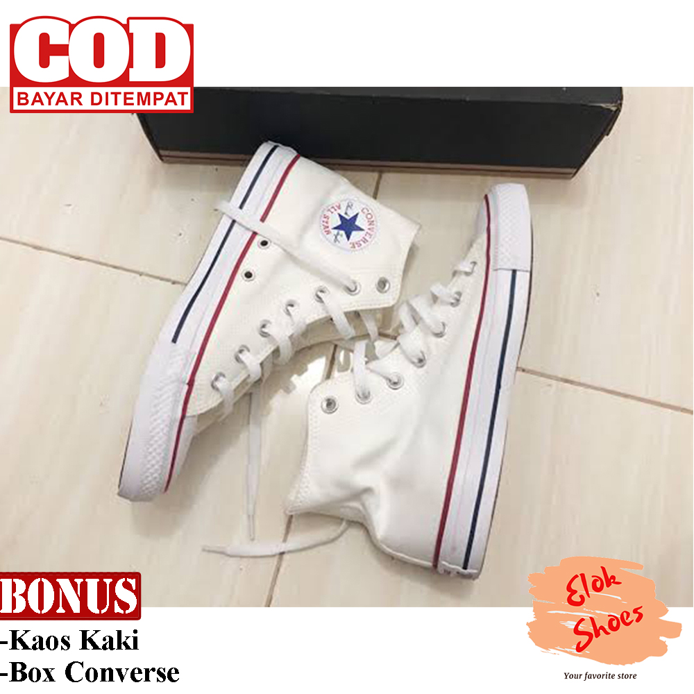 Best Sepatu Kets Converse268 Casual All Star Putih Tinggi New All Star shoes Skateboarding Sepatu Distro Terbaru Bisa COD With Box Elok Shoes Best Sepatu Kets Converse268 Casual All Star Putih Tinggi New All Star shoes Skateboarding Sepatu Distro Terbaru Bisa COD With Box Elok Shoes