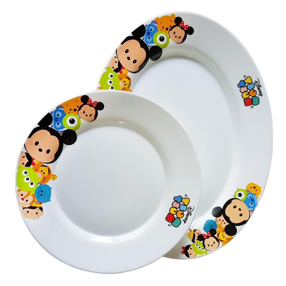 Brilliant 2Pcs Opal Plate Set Gmc2182 Tsum Tsum Motif