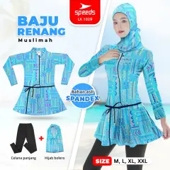SPEEDS Baju Renang Islami Muslim 5 Warna Hijab Spandex Swimwear Swim Suit Wanita LX 1029