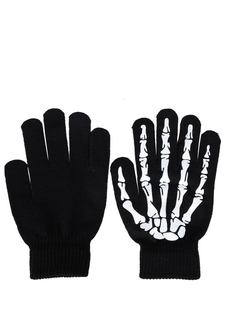 Hamlin Irroin Sarung Tangan Pria Touch Glove Skull Skeleton Design for Smartphone Material Acrylic + Spandex ORIGINAL - Black Harga 306,000 Ringgit*Penghantaran Percuma