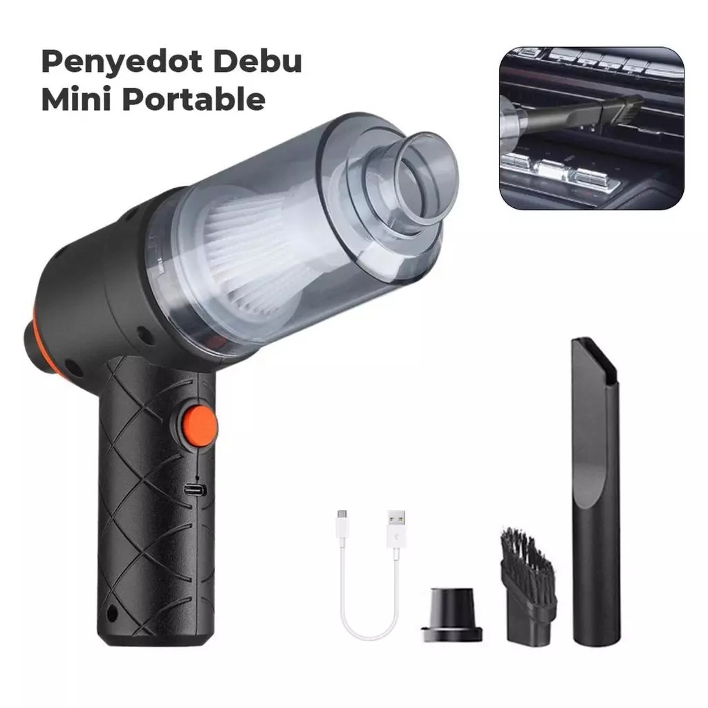 Yh-Dl024 Mini Portable Vacuum with 3 Suction Modes Practical Multifunctional 2 in 1 Wireless Vacuum Cleaner Harga 34,400 rupiah*Gratis Ongkir