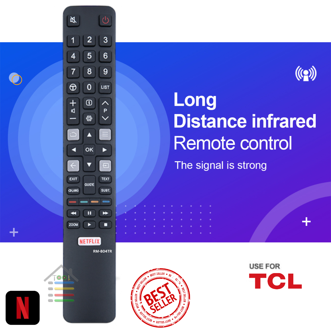 REMOTE / REMOT TV TIPE RM805TR TCL LCD / LED SMART TV NETFLIX YOUTUBE LANGSUNG PAKAI Harga  20,000 rupiah*Gratis Ongkir