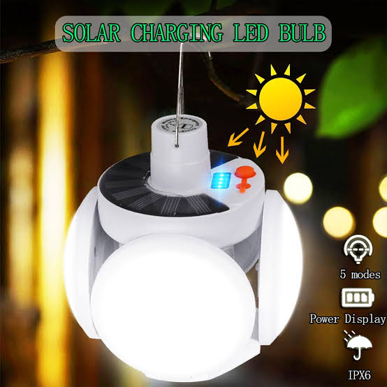 Lampu Solar Football LED Emergency Charging Otomatis Lampu Outdoor
