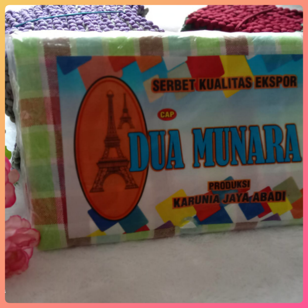 Serbet Dapur Merek DUA MUNARA / Lap Piring Dapur Jumbo / Serbet Kain Qualitas Ekspor