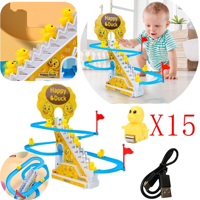 Mainan Anak Tangga happy duck Bebek Kuning — Seluncur Tangga Bebek