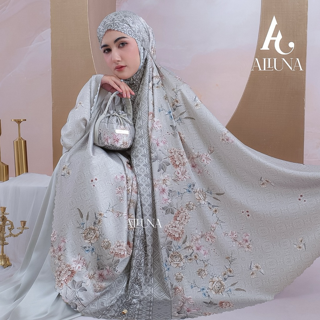 Alluna - Namira Series Mukena Adult 2in1 Armanie Silk Premium Floral Motif