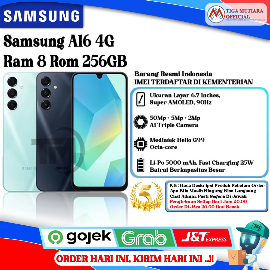 Samsung A16 4G Ram 8 Rom 256GB Harga 2,499,000 rupiah*Gratis Ongkir