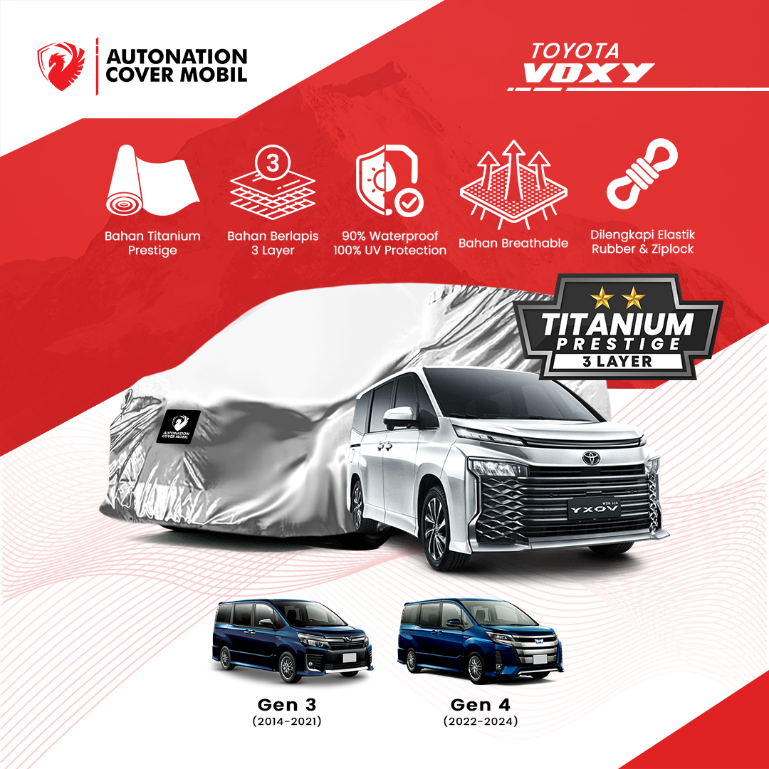 Autonation Garage - Cover Mobil Toyota Voxy Titanium Prestige 3 Layer Harga 772,000 rupiah*Gratis Ongkir
