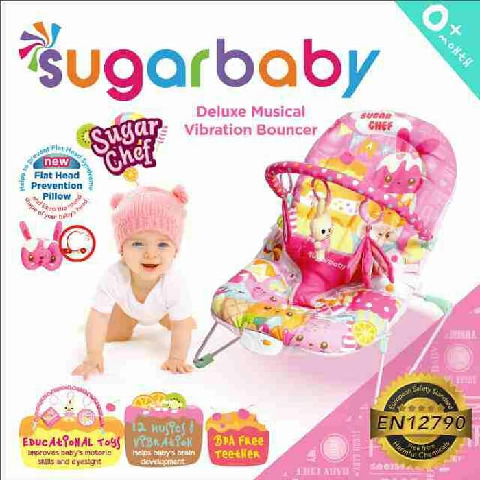 Sugar Baby Bouncer - Sugar Fox / Sugar Chef / Sugar toys // Sugar Baby New Deluxe Musical Vibration Bo…