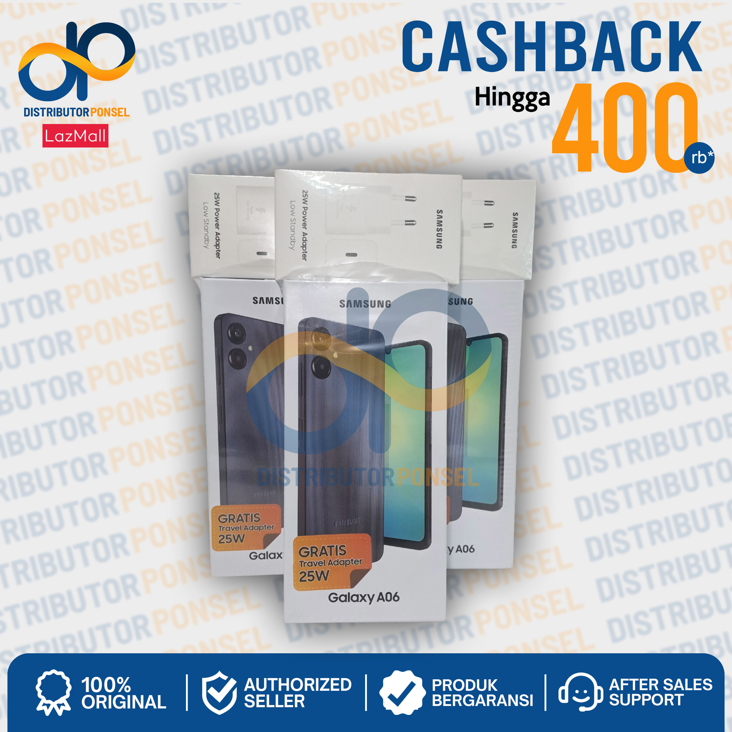 Samsung Galaxy A06 5g/4G-LTE 6/128 GB 4/128 GB 4/64 GB official warranty Harga 2,047,000 rupiah*Gratis Ongkir