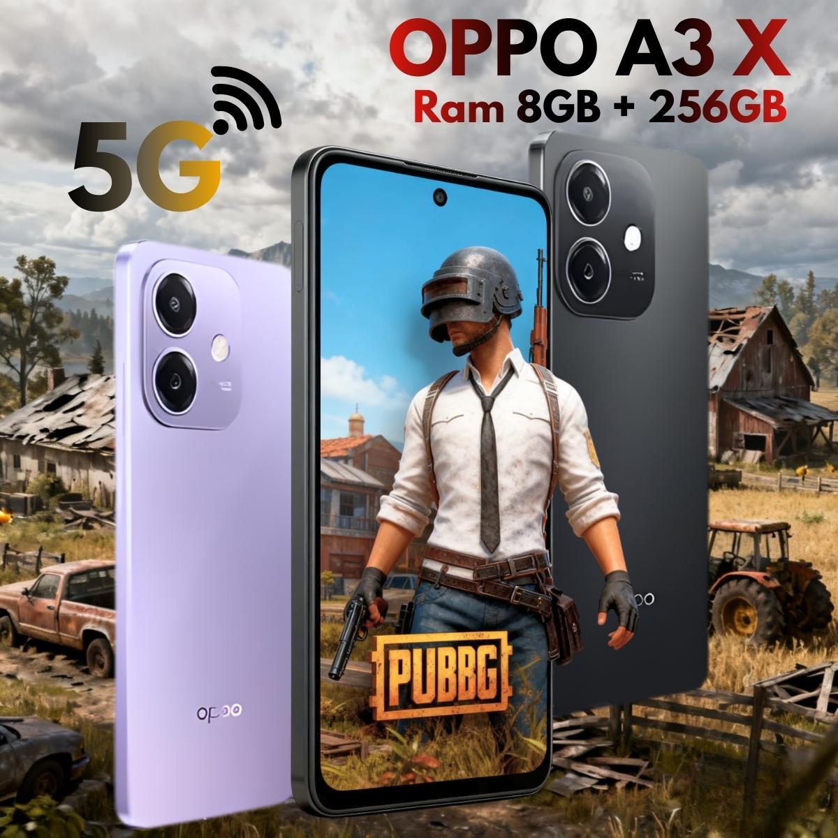 Hp Oppo A3X Lte 5g 8Gb+256Gb Supervooc Large Battery 5100 Mah 1 Year Warranty Giá 1,399,000 Đồng*Miễn phí vận chuyển