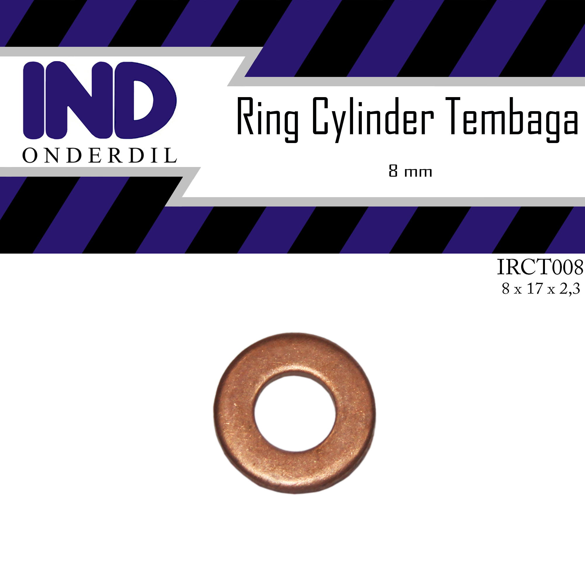 Ring Cylinder-Silinder Block-Blok Head 8 mm GL Pro-Max-100 CB 100-125 Harga 2,340 rupiah*Gratis Ongkir