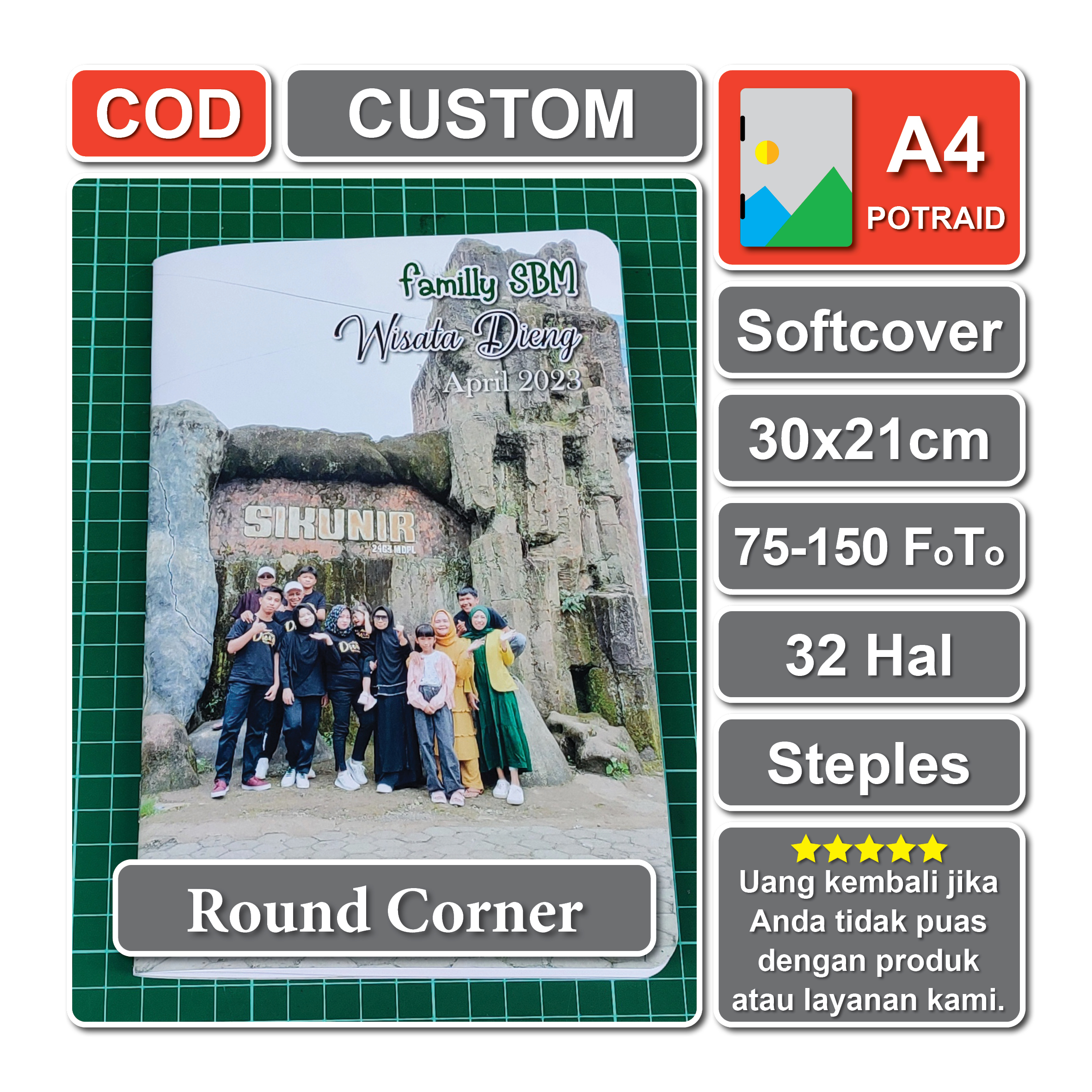 Custom Photo Albums photobooks, potraid A4 softcover photo albums books | 32 pages roundcorner