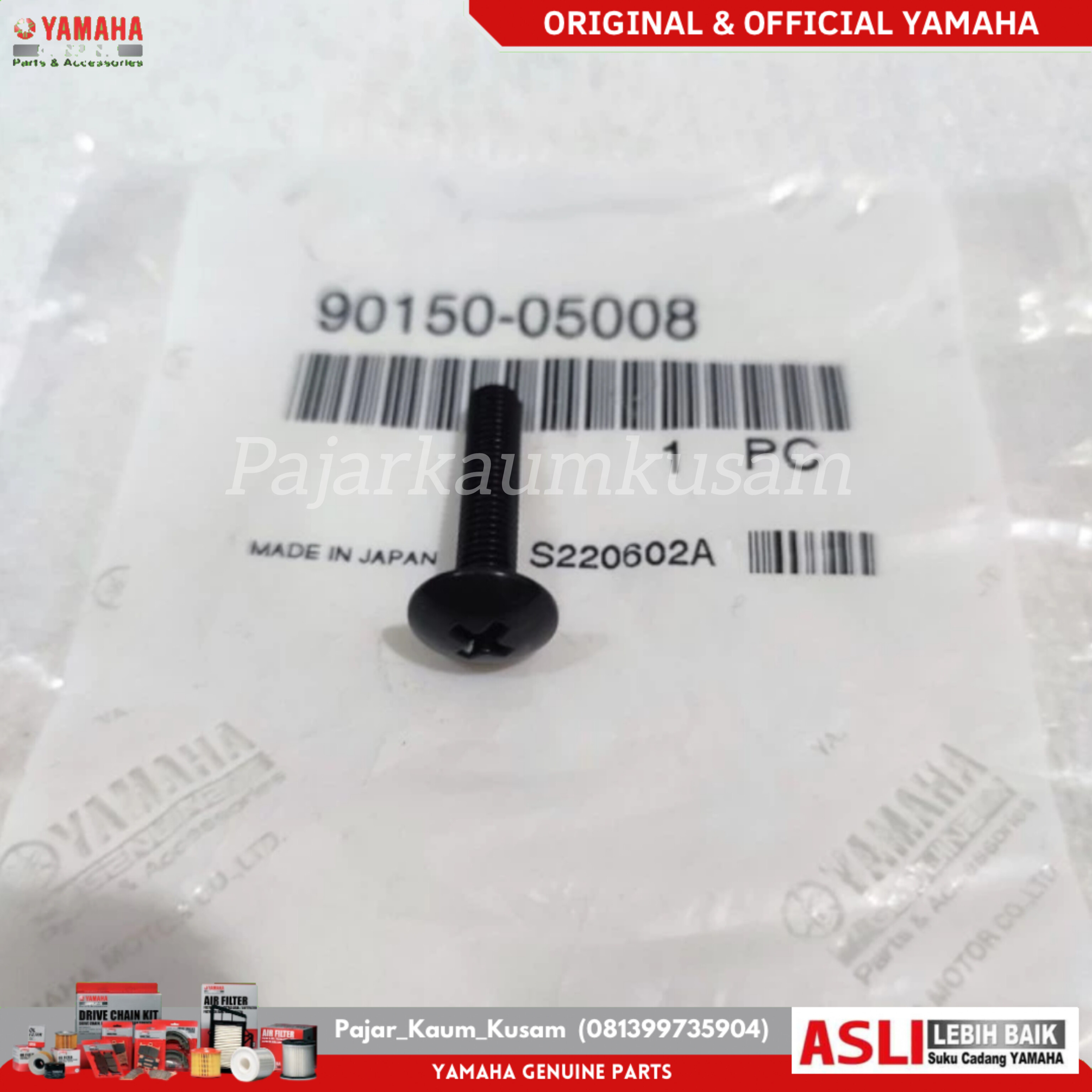 BAUT VISOR NMAX OLD N MAX 150 AEROX 155 ORIGINAL 90150-05008 SCREW ROUND HEAD Harga 20,000 rupiah*Gratis Ongkir