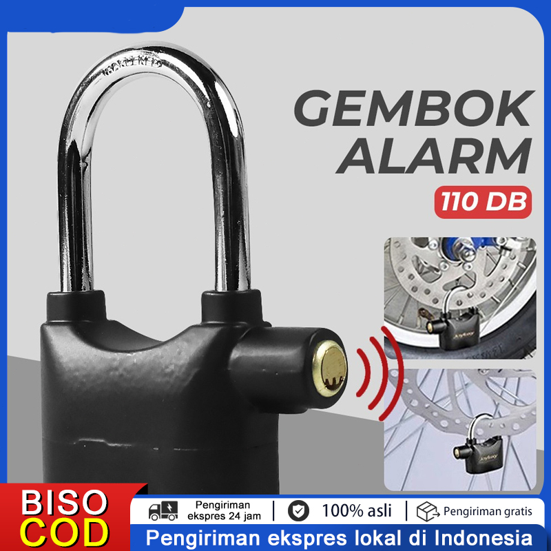 Prideoy Alarm Padlock & Alarm Lock & Anti-Theft Alarm & Motorcycle Disc Lock Harga 33,900 rupiah*Gratis Ongkir