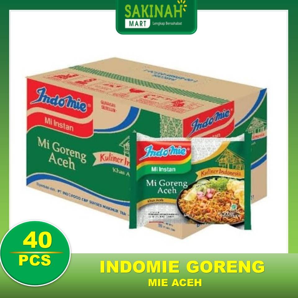 Indomie Mi Goreng Aceh 1 dus isi 40 bks Indomie Rasa Pedas