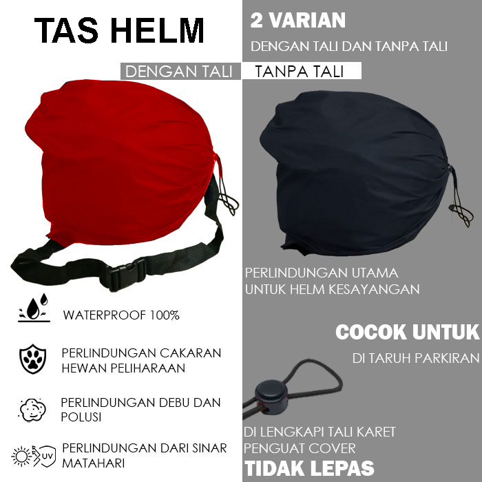 Cover Pelindung Tas Motor - Hitam Harga 26,880 rupiah*Gratis Ongkir