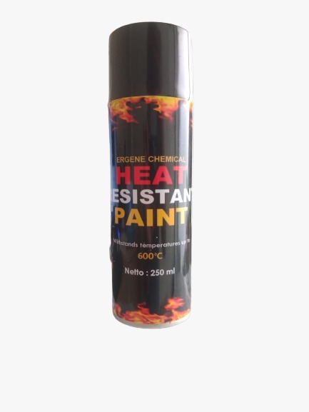 ERGENE HR.600 Heat Resistant Paints Spray 250ml Black glossy-High Temperature-Hi Temp Harga 89,800 rupiah*Gratis Ongkir