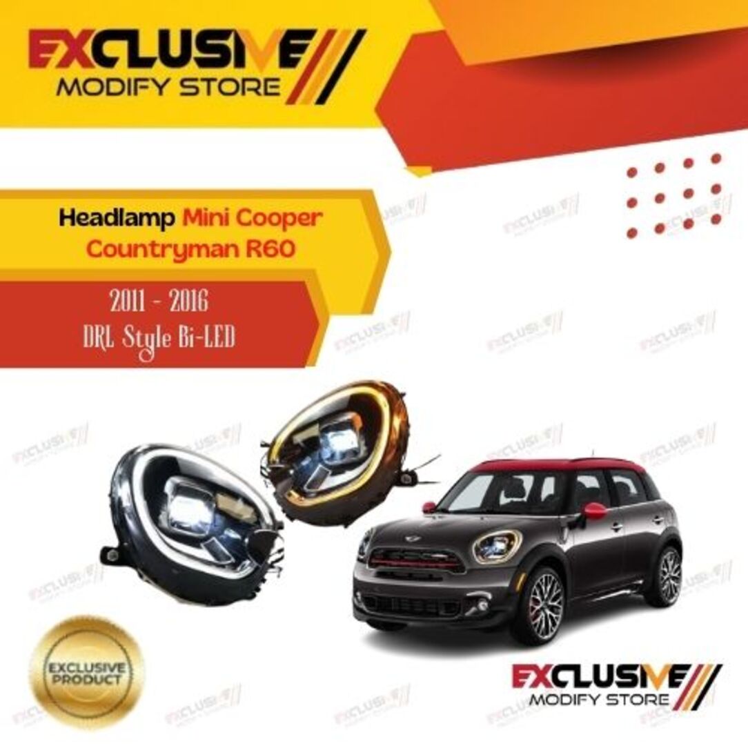 MINI COOPER COUNTRYMAN R60 (2011 - 2016) HEADLAMP FACELIFT STYLE 2024+ Harga 15,450,000 rupiah*Gratis Ongkir