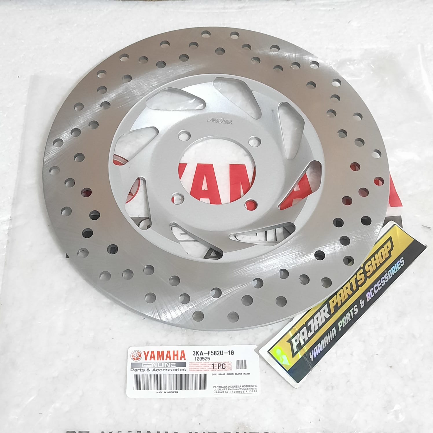 DISK BRAKE PIRINGAN CAKRAM DEPAN SILVER RX KING NEW 3KA ORIGINAL 3KA-F582U-10 Harga 1,110,000 rupiah*Gratis Ongkir