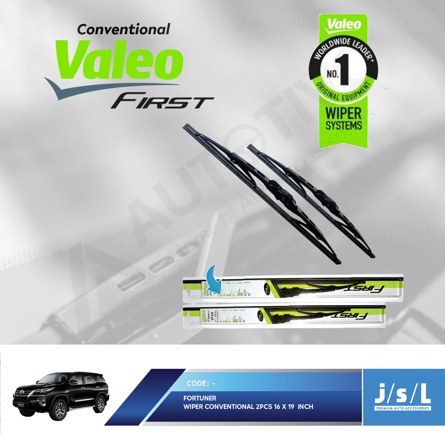 Wiper Mobil Valeo Conventional Blade Toyota Fortuner 2 Pcs Harga 69,400 rupiah*Gratis Ongkir