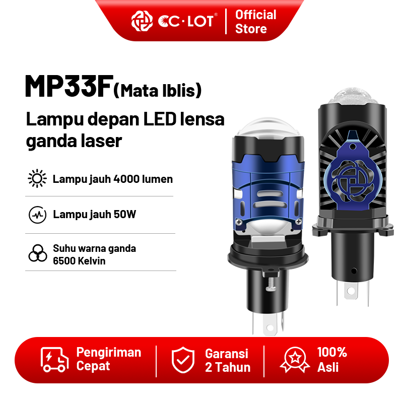 Cc·Lot Mp33F Professional Motorcycle Headlight Mini Biled 48W Led H4 Pnp Super Bright High Low Projector-Devil Eye Harga 219,000 rupiah*Gratis Ongkir