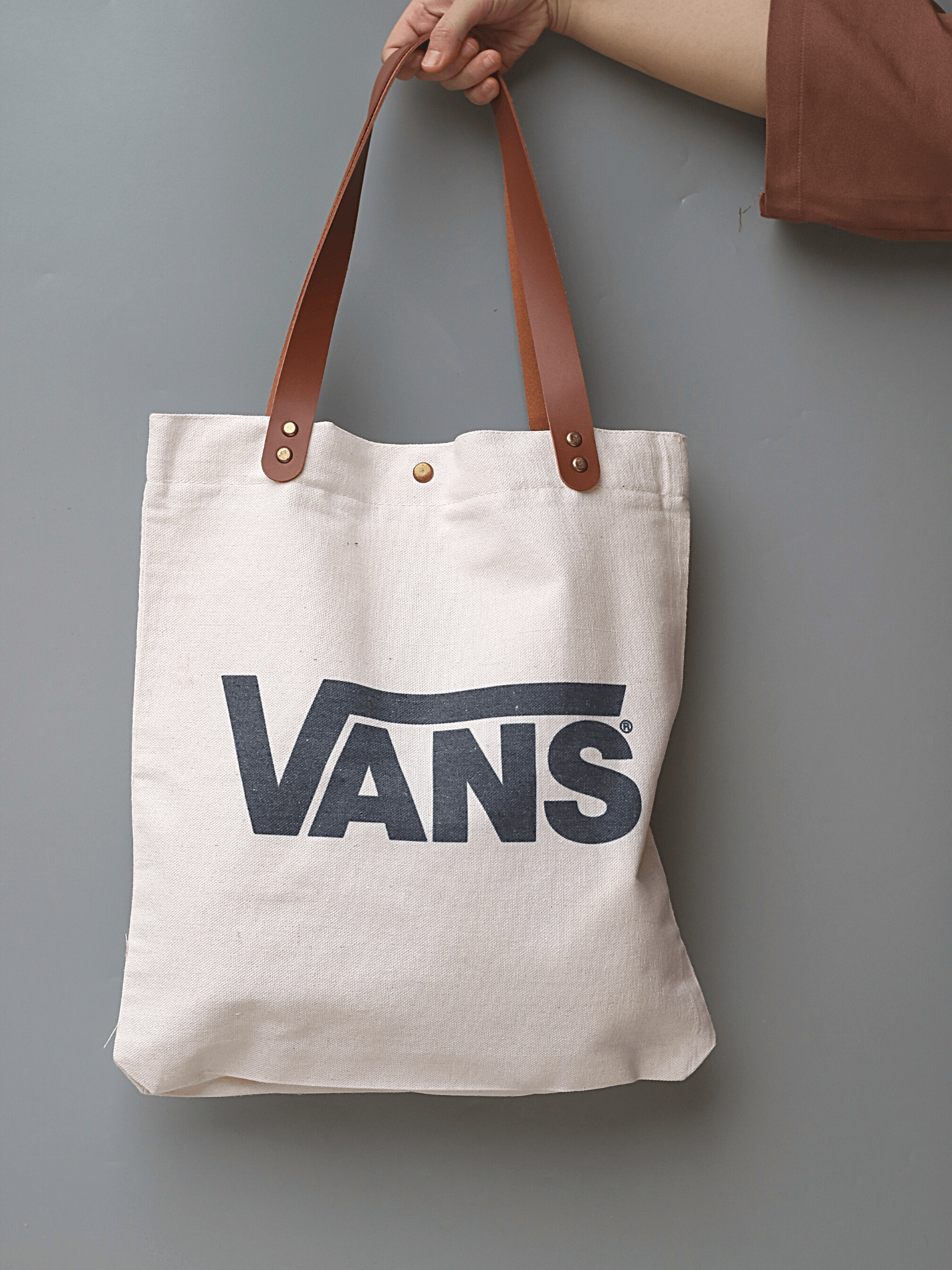 Totebag Canvas Vintage Vans White Premium Totebag Graphic Print