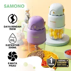 SAMONO Food Chopper Mini Chopper Multifungsi Mpasi 300ML Stainless Steel Anti Karat SW-C150 150W