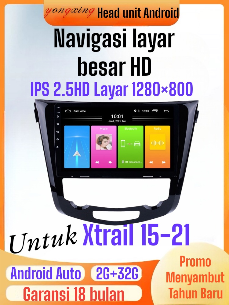 Head Unit Android Untuk Nissan X-trail 10 Inch Penerima Navigasi & Penerima AV Android 4 Core A7 1.5GHZ Processor, Layar IPS 2.5D HD, Kompatibel dengan Perekam Mobil, Sistem Lancar 5 Tahun Tanpa Lag Harga 1,380,000 rupiah*Gratis Ongkir