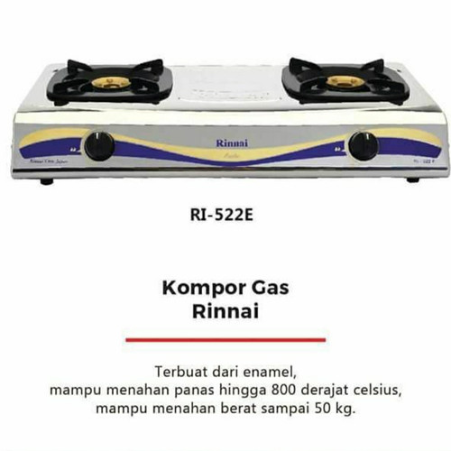 Kompor Gas 2 Tungku Rinnai RI-522E (Api Ekonomis) | Lazada Indonesia