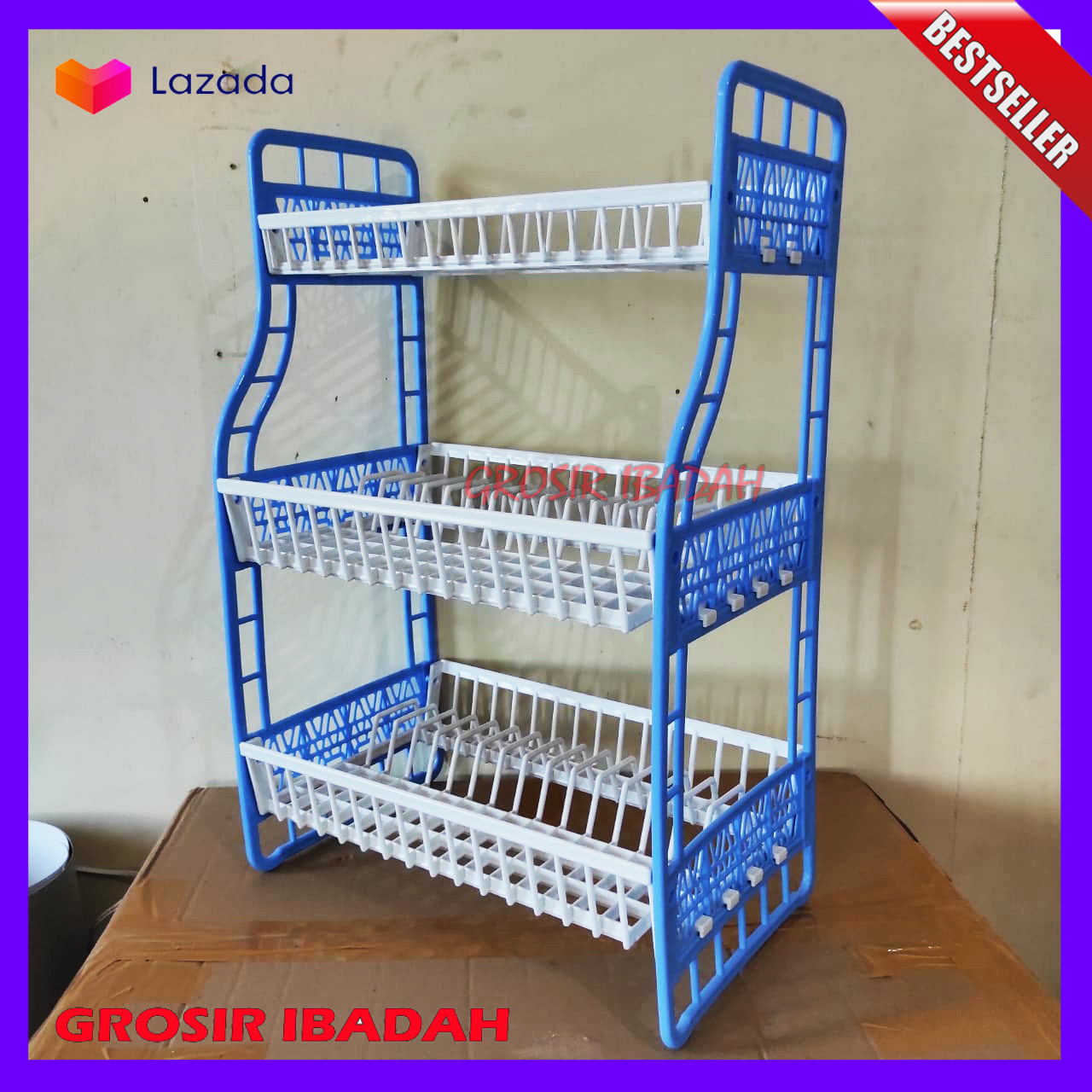 TERMURAH !! Rak Piring Plastik Susun 3 merk Dragon Naga Mas/Rak Plastik BY GROSIR IBADAH - Merek NAGA MAS Harga 112,999 rupiah*Gratis Ongkir