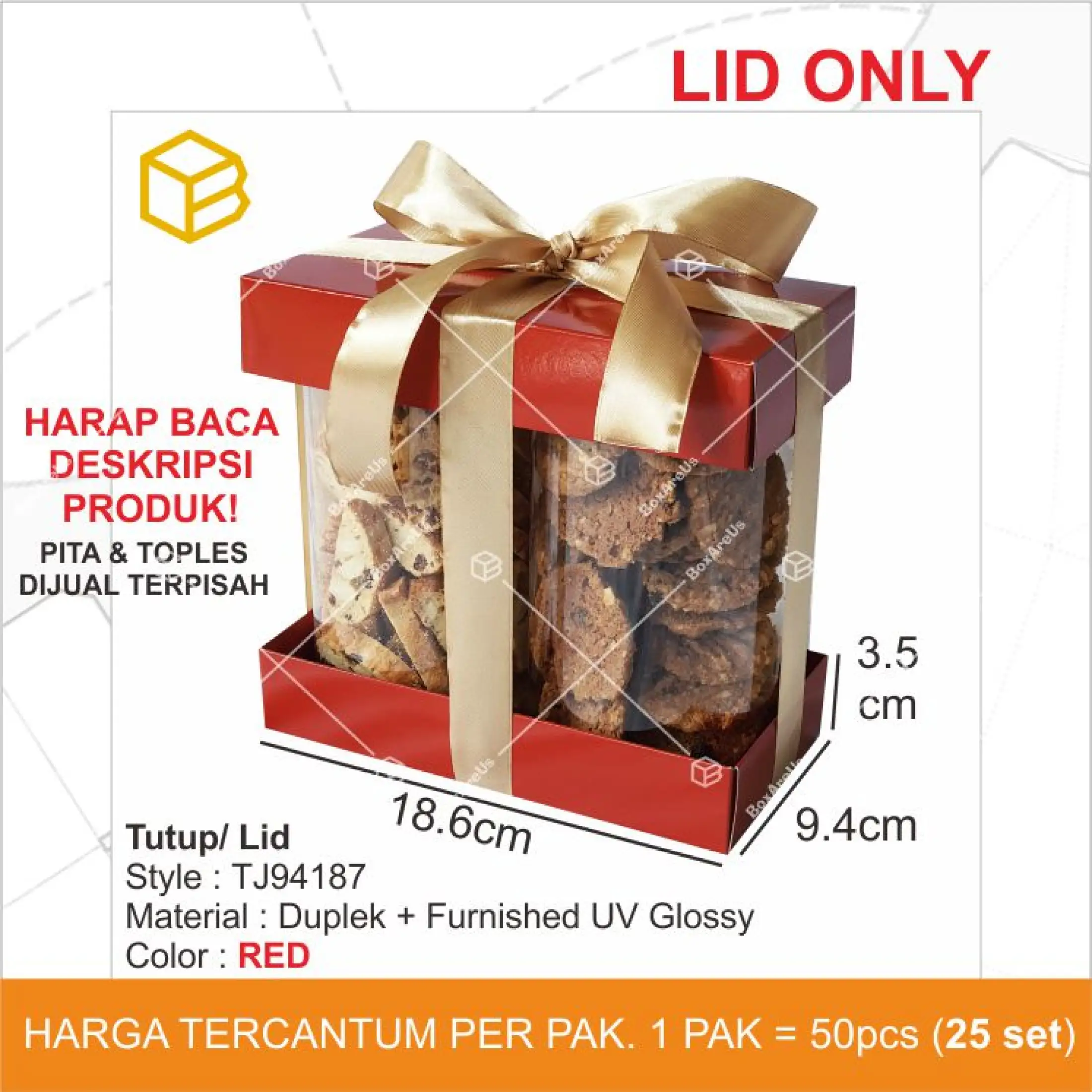 Box Toples Kue Kering Jar Plastik Packaging Kemasan Dus Cookies Tj94187 Lazada Indonesia