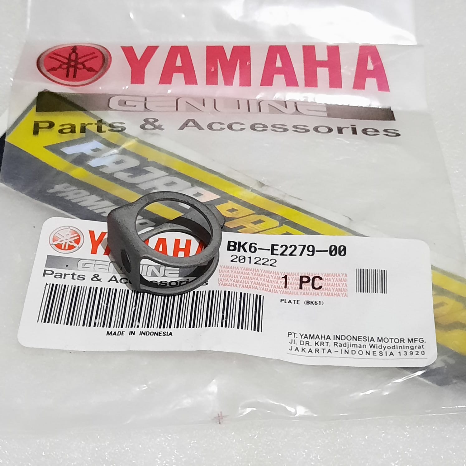 Original Ori Yamaha Bc6 e2279 00 license plate valve in R15 V3 Vixion R Harga 17,500 rupiah*Gratis Ongkir