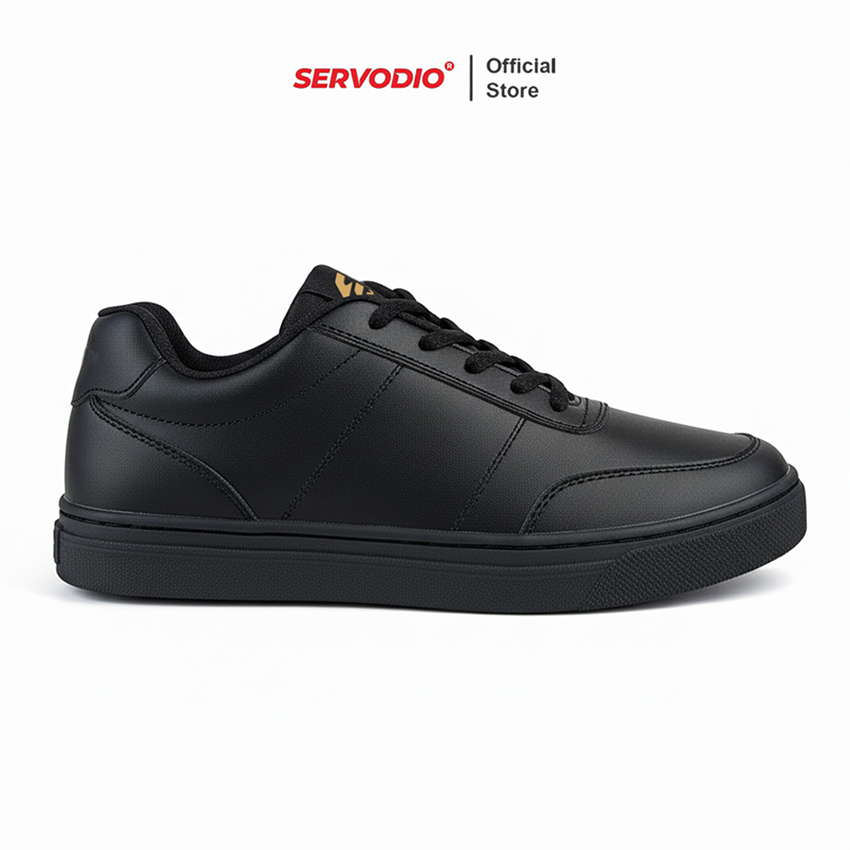 Servodio 37-44 plain black shoes full black urban classic shoes sneakers men women svd03 - Merek Servodio Harga 89,500 rupiah*Gratis Ongkir